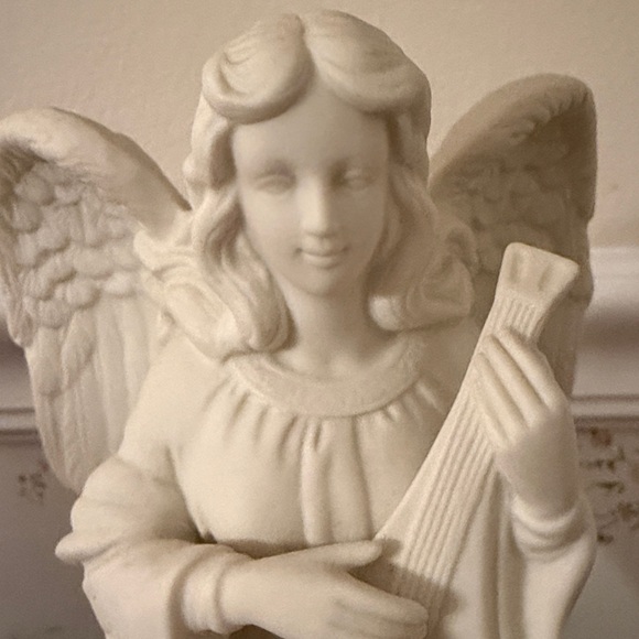 PartyLite bisque porcelain angel candle holder. - Picture 2 of 5